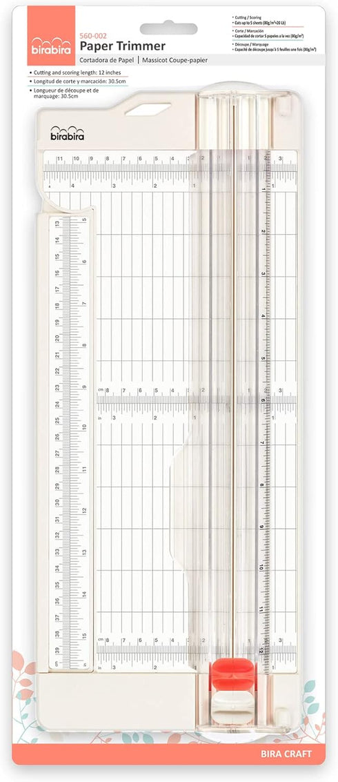 Bira Craft Paper Trimmer and Scorer with Swing-Out Arm, 12" x 4.5" Base, Craft Trimmer, Trim and Score Board, for Coupons Craft Paper and Photos...