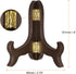 uxcell 4" Easel Plate Holder, Wooden Folding Display Stand Brown for Decorative Picture Frame...