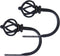 KAMANINA Decorative Curtain Drapery Holdbacks Twisted Cage Finials, Black(1 Pair/2 Pack), Small...