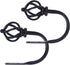 KAMANINA Decorative Curtain Drapery Holdbacks Twisted Cage Finials, Black(1 Pair/2 Pack), Small...