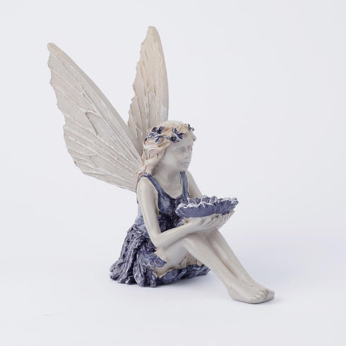 Polyresin Sunflower Fairy Garden Statue - Sitting Angel Figurines with Bird Feeder | Decoration for Large Lawn, Bath, and Yard Outdoor Clearance (...