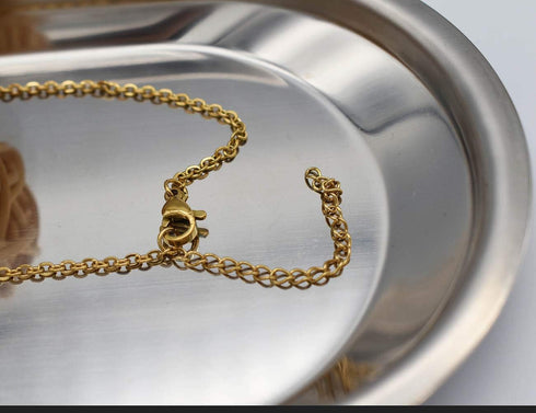 Women's Old English Initial Necklace 18K Gold Plated Stainless Steel Letter Pendant Gift...