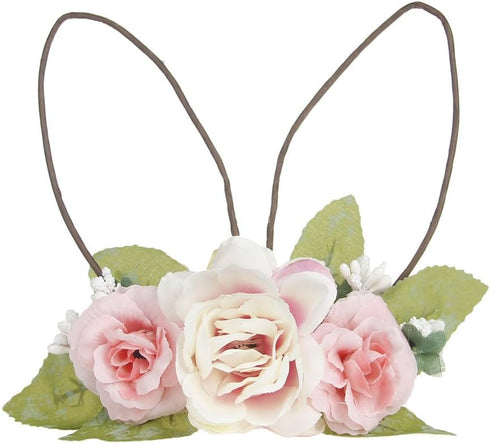DreamLily Baby Girls Flower Crown Spring Bunny Headband Woodland Floral Head Piece for Toddler BB14...