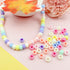 Pony Beads, 300 Pcs Rainbow Acrylic Craft Beads, Colorful Round Plastic Spacer Beads for DIY Jewelry Craft Making Necklace Rainbow Bracelet...