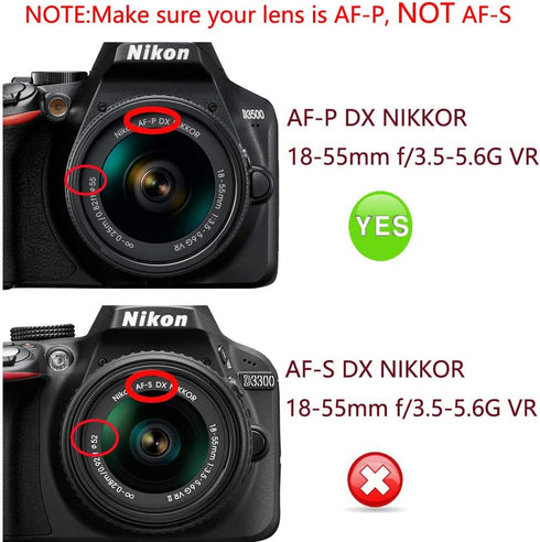 D3500 Lens Cap & UV Filter Digital Multi-Coated Slim Frame Glass for Nikon D3500 D3400 D5600 w/AF-P 18-55mm Lens, for Sony DSC-HX400 HX300...