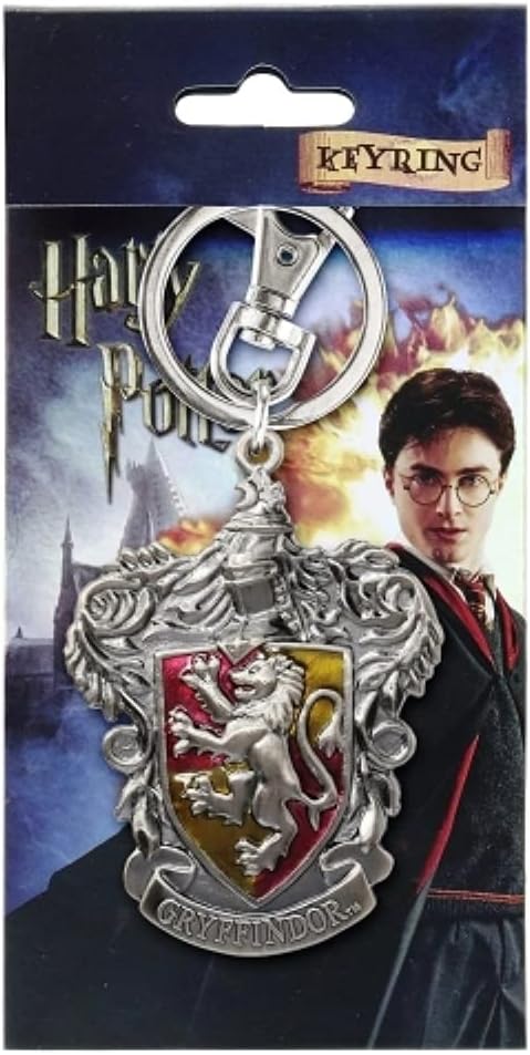 International Harry Potter Gryffindor School Crest Pewter Keychain...