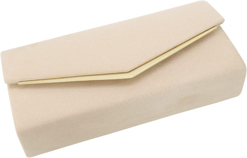 Faux Suede Women's Evening Clutch Bags for Formal Cocktail Prom Wedding Party Velvet Foldover Purse...
