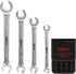4-Piece Flare Nut Wrench Set - SAE Brake Line Wrench 1/4, 5/16, 3/8, 7/16, 1/2, 9/16, 5/8, 11/16-inch, Professional Offset Heads, Portable Organiz...