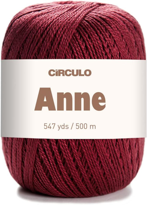 Circulo Anne Yarn, 100% Mercerized Brazilian Virgin Cotton - Cotton Yarn for Crocheting and Knitting - Soft Yarn, Red Yarn Art - Fingering Weight ...