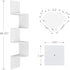 WELLAND Zig - Zag Floating Corner Shelves, 4-Tier Wall Mounted Storage Shelf with White Finish for Bedroom, Living Room, Bathroom, Display Shelf f...