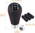 Arenbel Shifter Knobs 5 Speed Car Gear Stick Leather Shifter Lever Handle Fit Most Manual Vehicle, Black Leather...