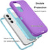 for Samsung Galaxy S23 FE 5G Case, Triple Layer Heavy Duty Armor Rugged Drop Protection Shockproof Protective case for Galaxy S23 FE 5G 2023, Purp...