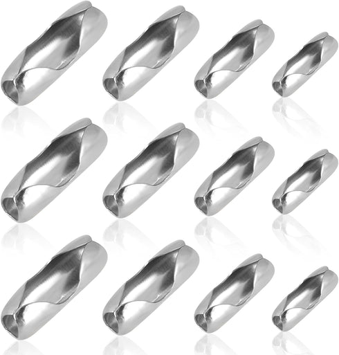 100Pcs Ball Chain Connector Silver Beaded Chain Fits for 1.5/2.0/2.4/3.2mm Beaded Ball Chain Jewelry Making Accessories Clips for DIY Crafts...