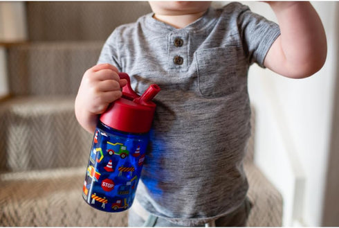Simple Modern Kids Water Bottle Plastic BPA-Free Tritan Cup with Leak Proof Straw Lid | Reusable and Durable for Toddlers, Boys | Summit Collectio...