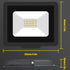 AUXTINGS 10W LED Flood Lights Outdoor Security Lights 1000LM Outside Lamp 6000K Daylight White Spot Light Exterior Lighting for Yard Backyard Hous...