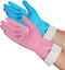 HSL Household Cleaning Gloves - Reusable Kitchen Dishwashing Gloves with Latex Free, Cotton lining, Waterproof, Non-Slip (Large, 2 Pairs)...