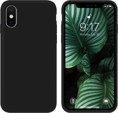 OuXul Case for iPhone X/iPhone Xs Case Liquid Silicone Gel Rubber Phone Case,iPhone X/iPhone Xs 5.8 Inch Full Body Slim Soft Microfiber Lining Pro...
