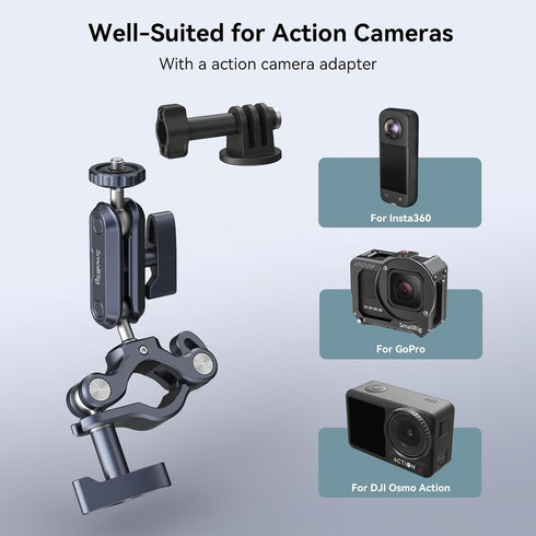 SMALLRIG Bike Motorcycle Handlebar Mount for Gopro, Pole and Roll Bar Mount, CNC All-Metal 22-32mm for Action Cameras Gopro, Insta360 and DJI - 41...
