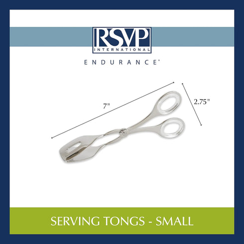RSVP Endurance Small Stainless Steel Serving Tongs...