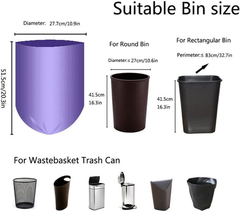 Black Trash Bag,Gereen 2 Gallon Black Trash bag Garbage Bag Trash Can Liner (2 Gallon (150 Count), Black)...