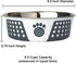 PetRageous 15002 Fiji Stainless Steel Non-Slip Dishwasher Safe Dog Bowl 6.5-Cup Capacity 8.5-inch Diameter 2.75-inch Tall for Large and Extra Larg...