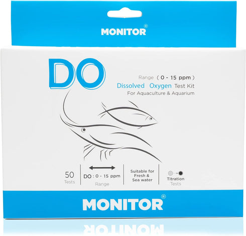 Monitor DISSOLVED Oxygen Test KIT (50 Tests) - Monitor Aquarium and aquaculture Water Quality...