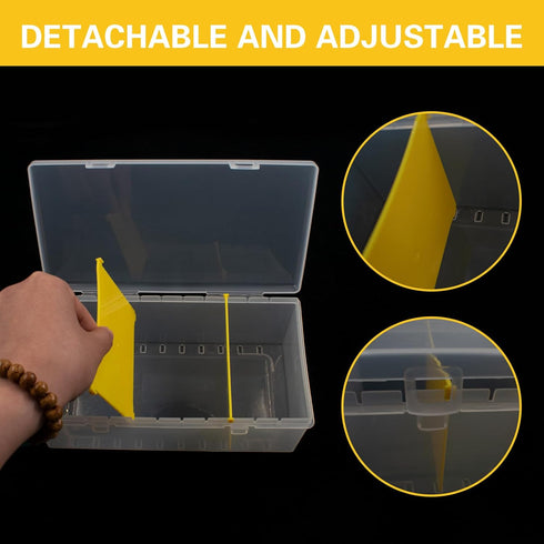 400 Count Trading Card Storage Box with Removable Dividers, Plastic Card Storage Box, Playing Card Case Baseball Card Storage Box Sports Cards Hol...