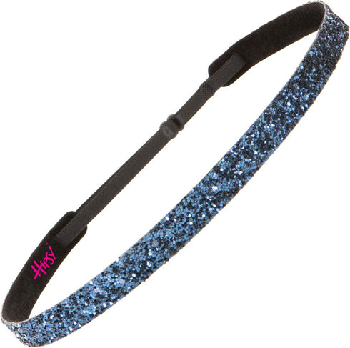Hipsy Women's Adjustable NO SLIP Bling Glitter Headband Mixed Pack (Red/Silver/Navy)...