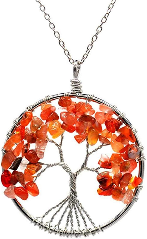 Jude Jewelers Tree of Life Stone Braided Cocktail Party Statement Necklace...