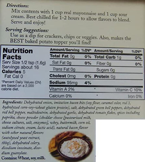 Wind & Willow Cheesy Bacon Dip Mix...