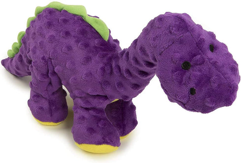 goDog Dinos Bruto Squeaky Plush Dog Toy, Chew Guard Technology - Purple, Large...