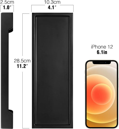 Luxspire Bathroom Vanity Tray, Resin Black Bathroom Tray Toilet Tank Tray, 11 x 4 inch Kitchen Sink Trays, Countertop Organizer for Candles Soap T...