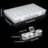 Guyuyii 2 pk 28 Grids Diamond Art Storage - Plastic Diamond Art Containers - Diamond Art Organizer for Embroidery, DIY Art Craft, Jewelry, Earring...