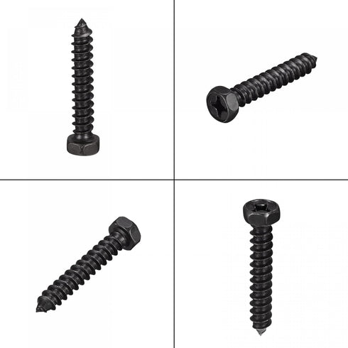 uxcell Hex Lag Screws,1/4" x 1-1/2" Carbon Steel Phillips Head Half Thread Self-Tapping Bolts for Deck Building or Joining Lumber 25pcs...