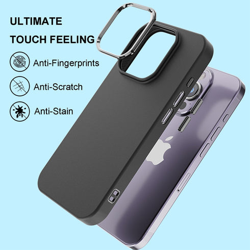 TENOC Phone Case Compatible with iPhone 12 & iPhone 12 Pro, Black Case Anti-Fingerprint Protective Bumper Matte Cover for 6.1 Inch...
