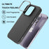 TENOC Phone Case Compatible with iPhone 13 & iPhone 14, Black Case Anti-Fingerprint Protective Bumper Matte Cover for 6.1 Inch...