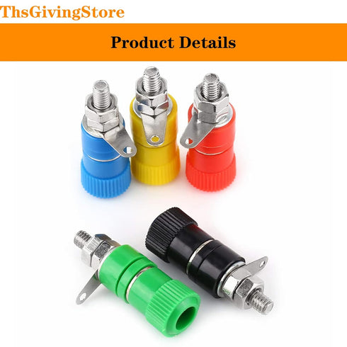 20 PCS Binding Posts Terminal, Socket Binding Post Female Socket Jack for 4mm Banana Plug Connector, Binding Post for Electronic Test Equipment(5 ...