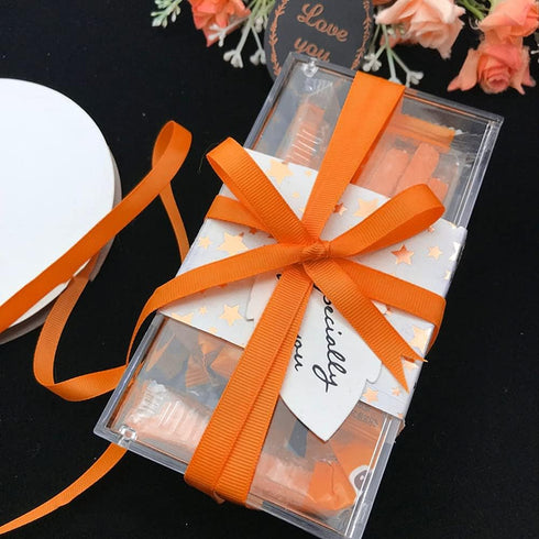 LIUYAXI 1/4" X 50 Yards Solid Orange Grosgrain Ribbon, Perfect for Crafts, Wedding Decor, DIY Hair Accessories, Sewing, Gift Package Wrapping and ...