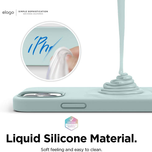 elago Magnetic Silicone Case Compatible with iPhone 12 & iPhone 12 Pro 6.1 inch - Built-in MagSafe Accessories Compatible (Mint)...