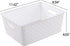 Plastic 8 L Storage Baskets, Medium Kitchen Baskets, White, 4 Packs...