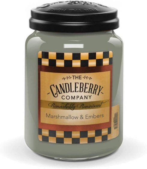 Candleberry Candles | Strong Fragrances for Home | Hand Poured in The USA | Highly Scented | 135 Hour Burn Time | Large Jar 26 oz (Marshmallow and...