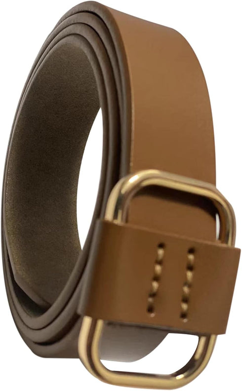 Women/girls’ belt for formal and casual,Bright brown Belt,dress ornament, Nonporous belt,Genuine Leather., 108CMx2.8CMx0.3CM...