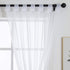 ZebraSmile 1 Panel Tab Top Voile Curtains Loop Sheer Curtains Transparent Window Drapes for Living Bedroom Divide Wedding Big Window Curtains Whit...
