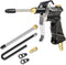 Industrial Air Blow Gun with Brass Adjustable Air Flow Nozzle, Steel Air Flow Extension, and Blow Hose, Pneumatic Air Compressor Accessories Tool ...
