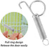 10 PCS Spring Latch for Cages, Multi-Functional Spring Loaded Latch Hook Metal Pet Cages Door Spring Latch for Fixing Small Animal, Rabbit, Dog, C...