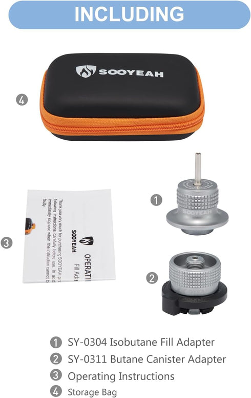 Butane/Isobutane Fill Adapter,Gas Refill Adapter,Butane Nozzle Fill Adapter Tip for use with Butane Lighters/Butane Torches,Convert Cassette Canis...