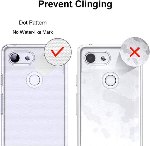 Unov Pixel 3a Case Clear with Design Soft TPU Shock Absorption Slim Embossed Pattern Protective Back Cover for Pixel 3a 5.6 inch (Flower Bouquet)...