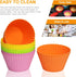 Extra Large Silicone Cupcake Baking Cups 12 Pack, 3.54 Inch Cupcake and Muffin Liners, Reusable Jumbo Silicone Baking Cups Easy to Clean, Great fo...