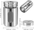 Accmor 2pcs Salt and Pepper Shakers,Stainless Steel Shaker for Salt Powder Sugar Cinnamon Pepper, Spice Dispenser with Adjustable Pour Holes,Silve...