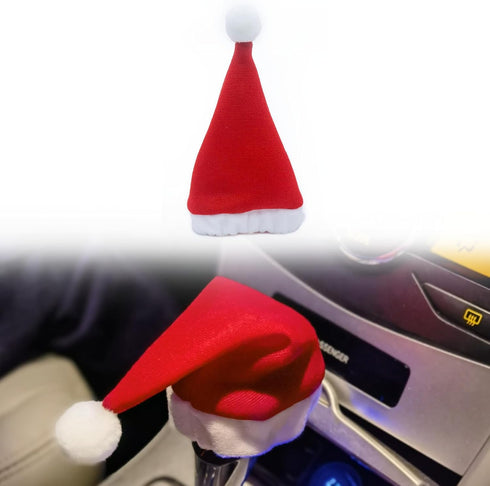 Car Decoration Interior Accessories- Christmas Santa Hat,Cute Christmas Car Decor Gear Shift Knob Cover for Manual/Automatic Shift Knob,Universal ...